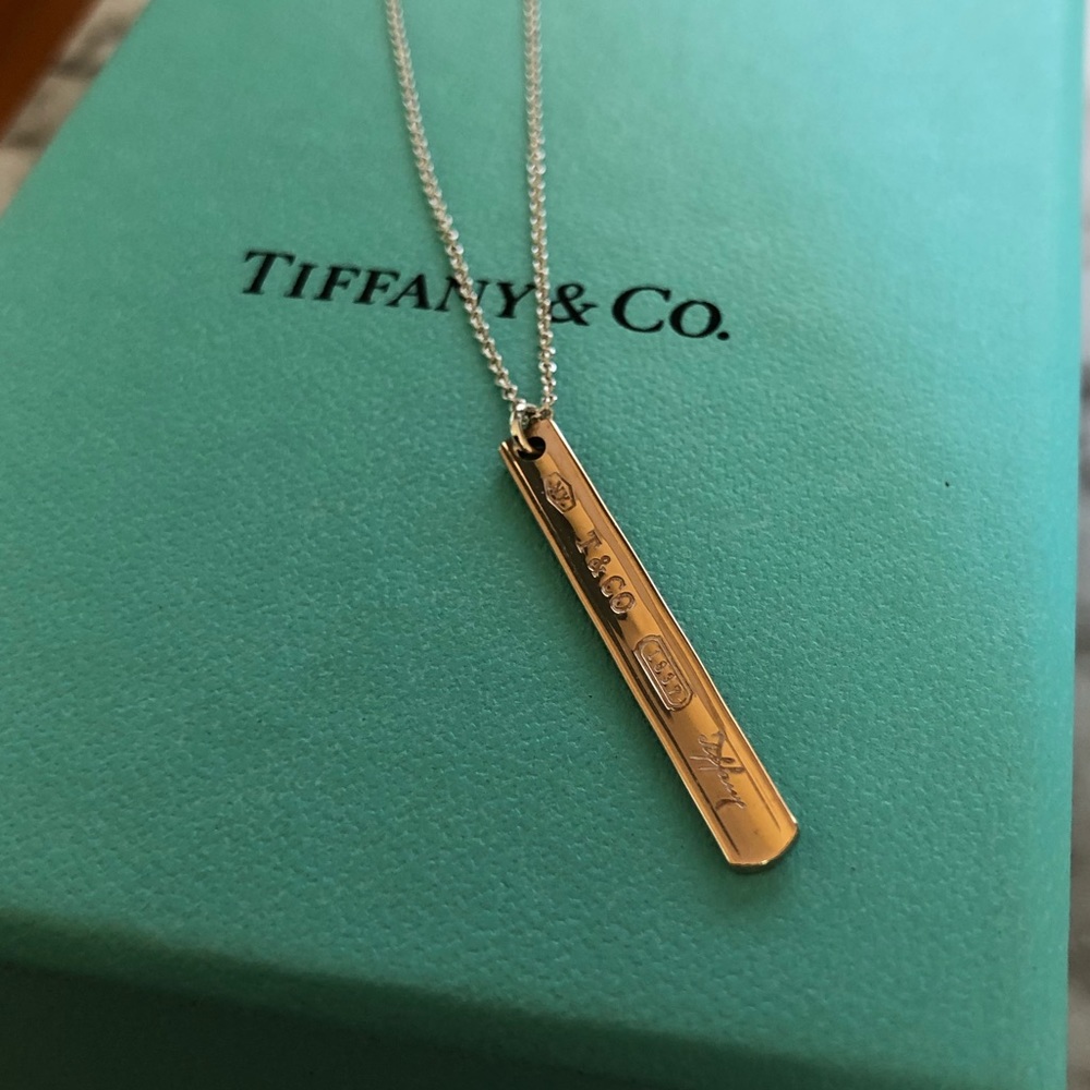 Tiffany & Co. 1837 rubedo/silver necklace